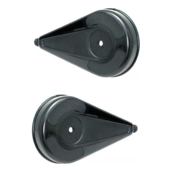 Par Calota Rodoar Preta Tipo Vigia Carreta/caminhão