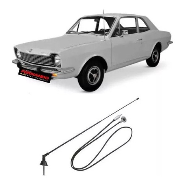 Antena Fm/am Ford Corcel Cromada 2 Estágios Telescópica Cabo