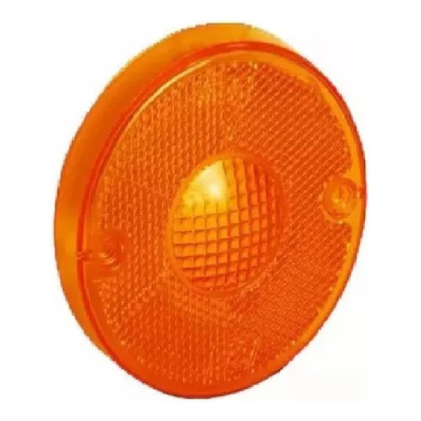 Par Da Lente Lanterna Lateral Randon 85mm Âmbar