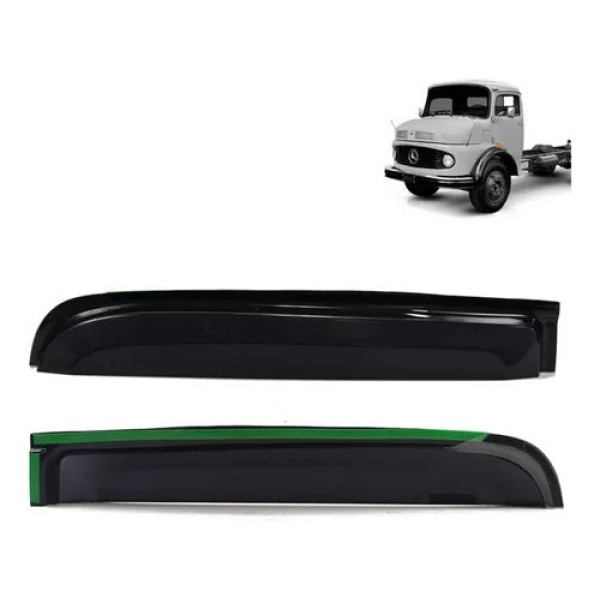 Par Calha Acrílica Fumê Caminhão Mercedes Benz 1113 Cód.1008