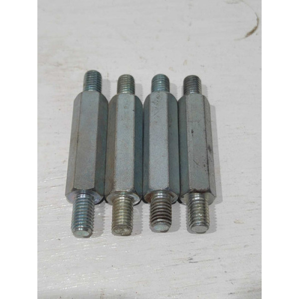 Kit 4 Prisioneiro Rodoar Rosca 8mm Cromado