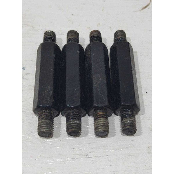  Kit 4 Prisioneiro Rodoar Rosca 8mm Cromado