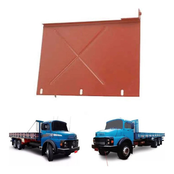 Chapa Traseira Para-barro Mercedes Bens 1111 1113 3448807024