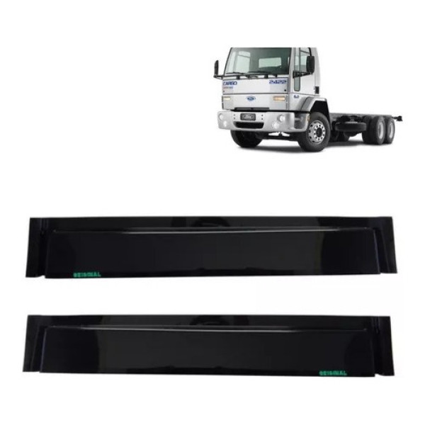 Par Calha Acrílica Fumê Reta Caminhão Ford Cargo Cód. 1001