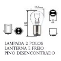 Lâmpada  2 Polos Pino Desencontrado 12v 21/5w C/ 10unid