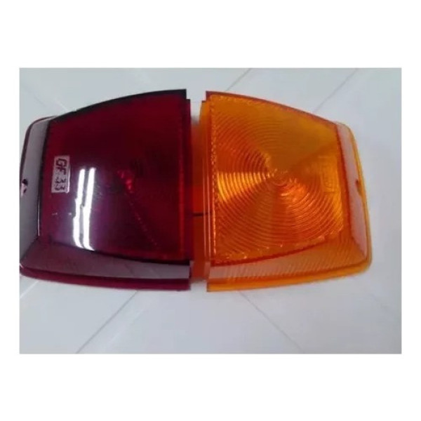 Par De Lentes Lanterna Canoa Grande Bicolor - Gf033 