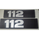Par Emblema Letreiro Lateral Sc 112  (93 A 95) Scania 112